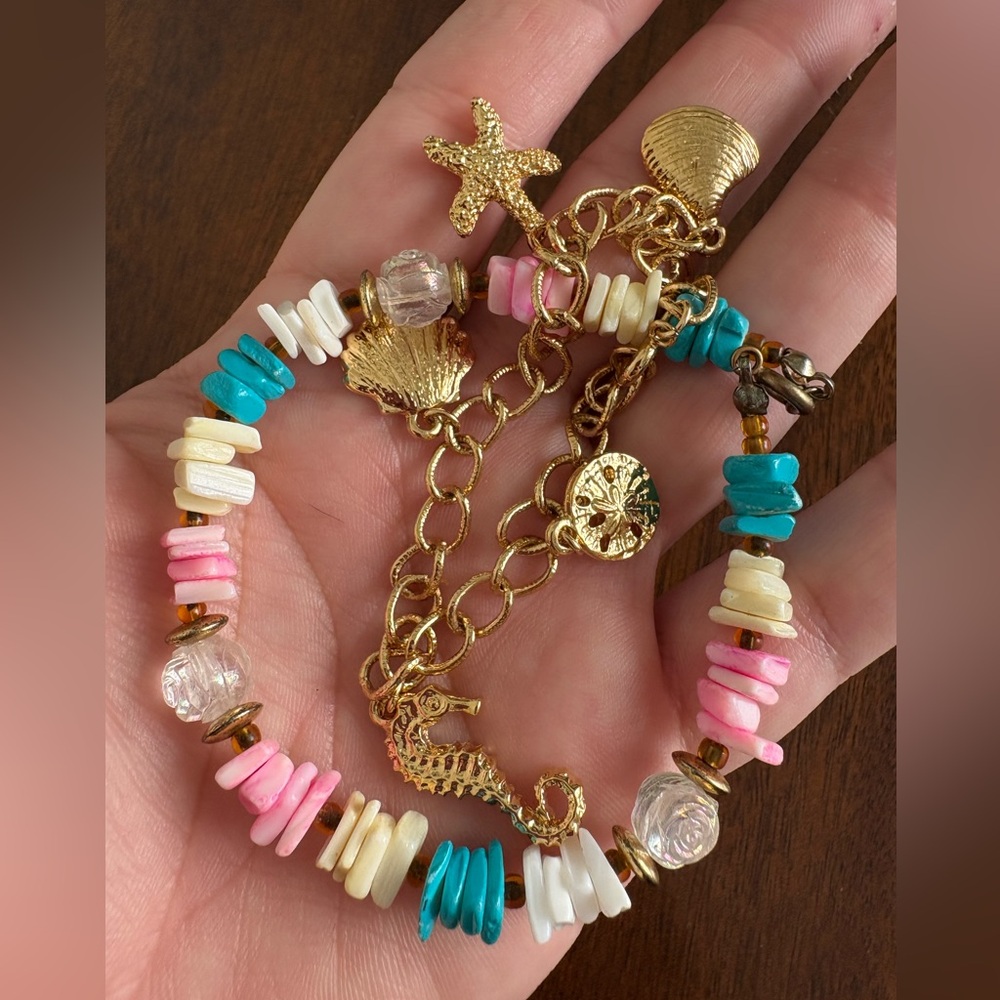 Source Unknown Multicolor Beaded And Gold Charm B… - image 3